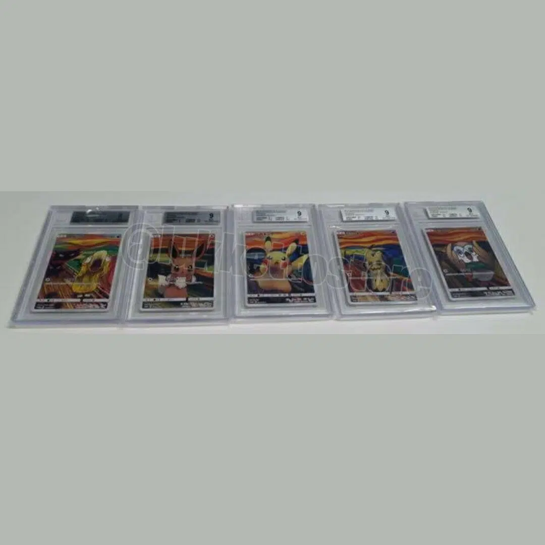 Pokémon Munch Set ×5 Bgs 9 - Pikachu - Psyduck - Rowlet - Eevee - Mimikyu