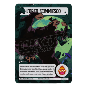 Dario Moccia Lore X Dollynoire Promo #3 "L'Orso Scimmiesco" Card - Limited Edition SEALED Card