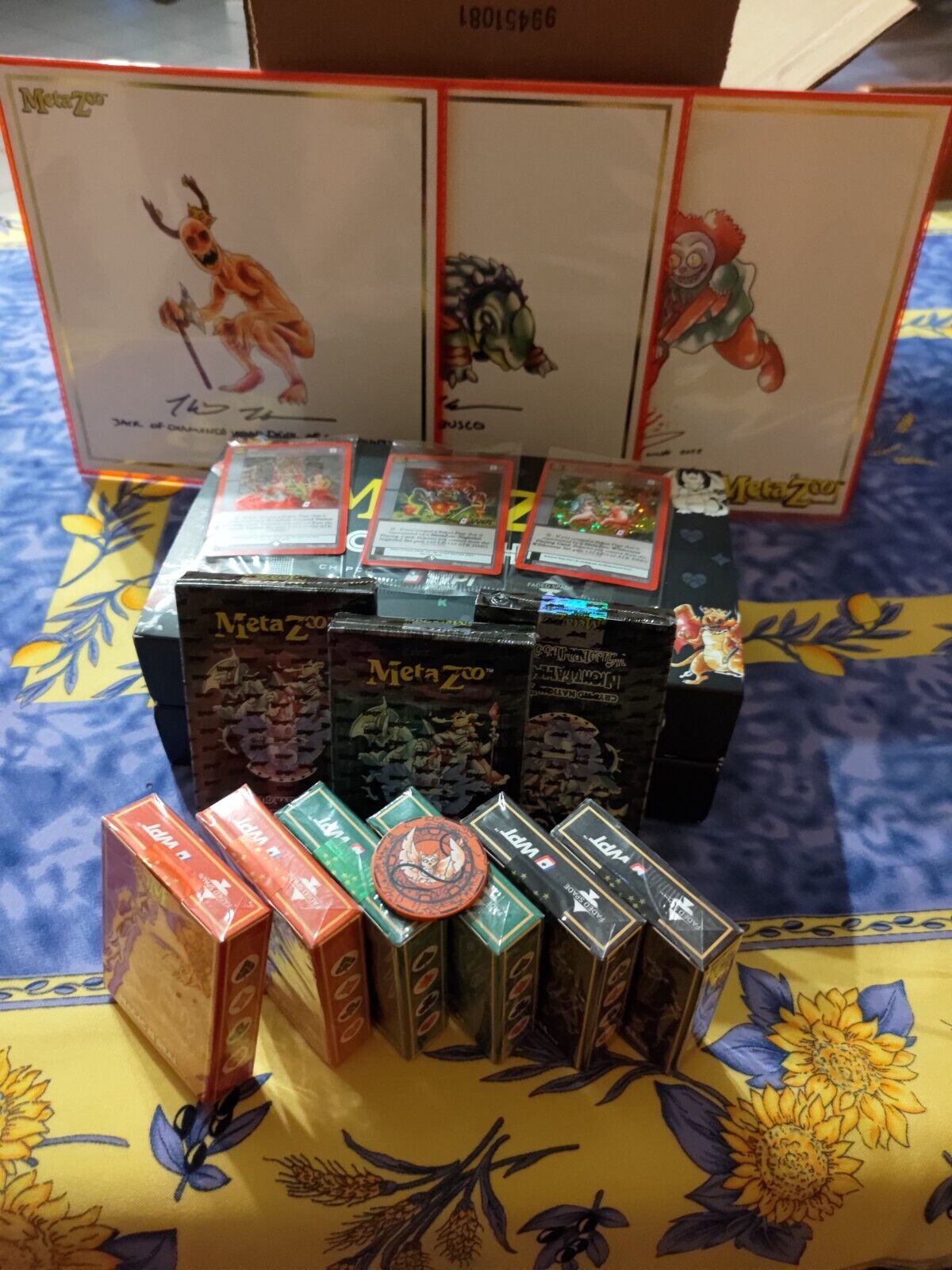 Metazoo Poker Chips Set Nightfall Box Signed Print Playing Cards Kickstarter WPT Promo